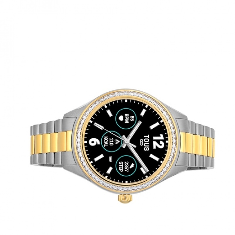 Tous T Shine Connect With Steel Steel Wristband With Cubic Zirconias Smartwatches Silber | Österreich-EWXVZJ371
