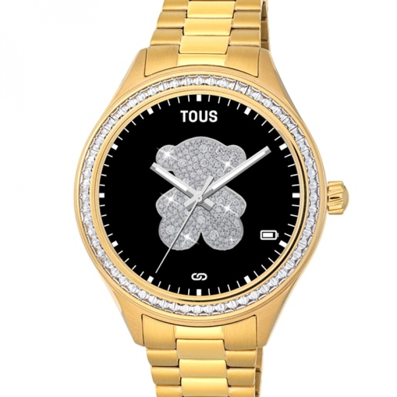 Tous T Shine Connect With Steel Wristband With Cubic Zirconias Smartwatches Gold | Österreich-VBSFXO605