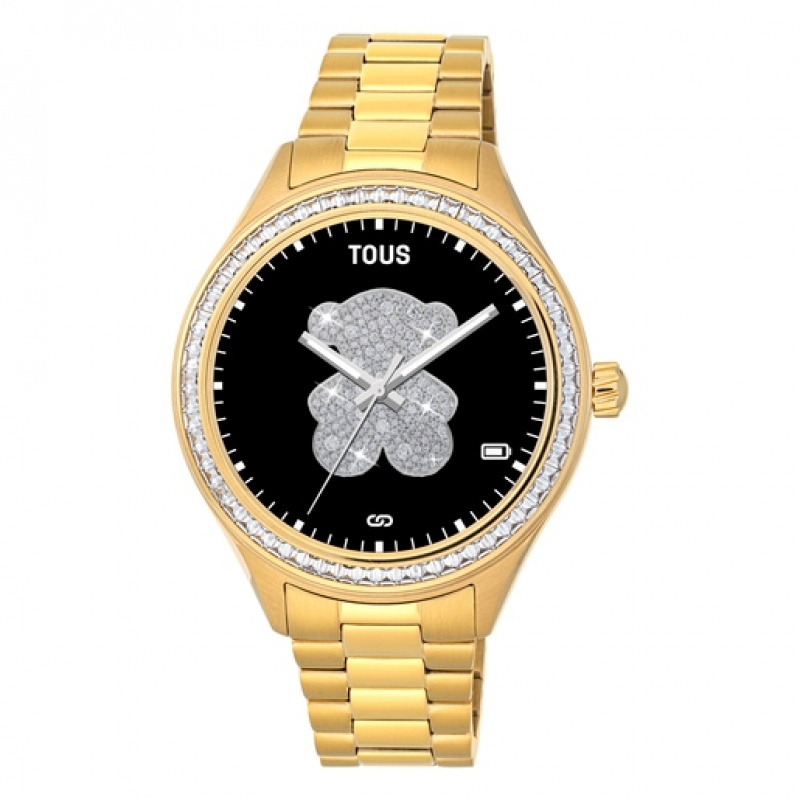 Tous T Shine Connect With Steel Wristband With Cubic Zirconias Smartwatches Gold | Österreich-VBSFXO605