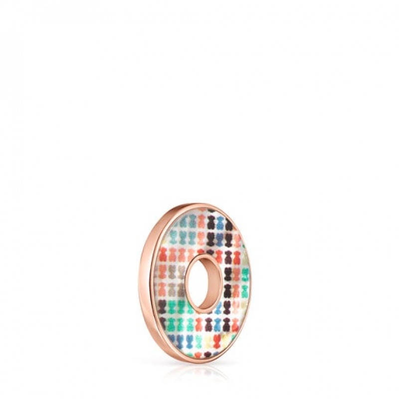 Tous Tartan Disc With Mother-of-pearl Anhänger Rosa Gold | Österreich-LGQZHT210