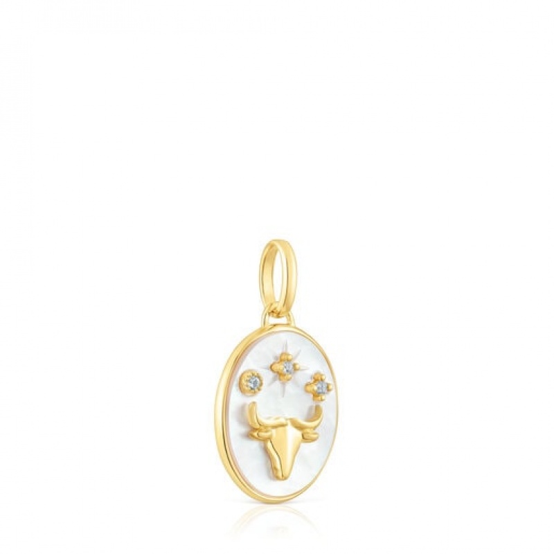 Tous Taurus With Mother-of-pearl Anhänger Gold | Österreich-PIQACF806