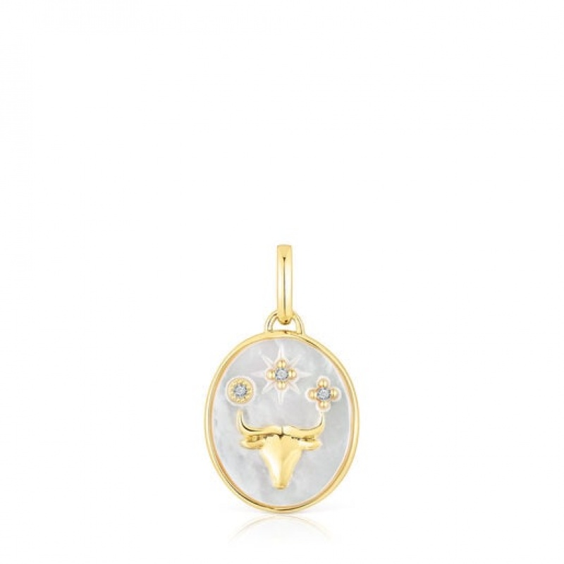 Tous Taurus With Mother-of-pearl Anhänger Gold | Österreich-PIQACF806