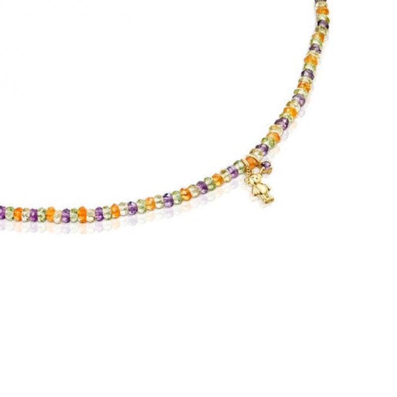 Tous Teddy Bear Choker With Gemstones Kettenriemen Mehrfarbig | Österreich-DEGNUZ281