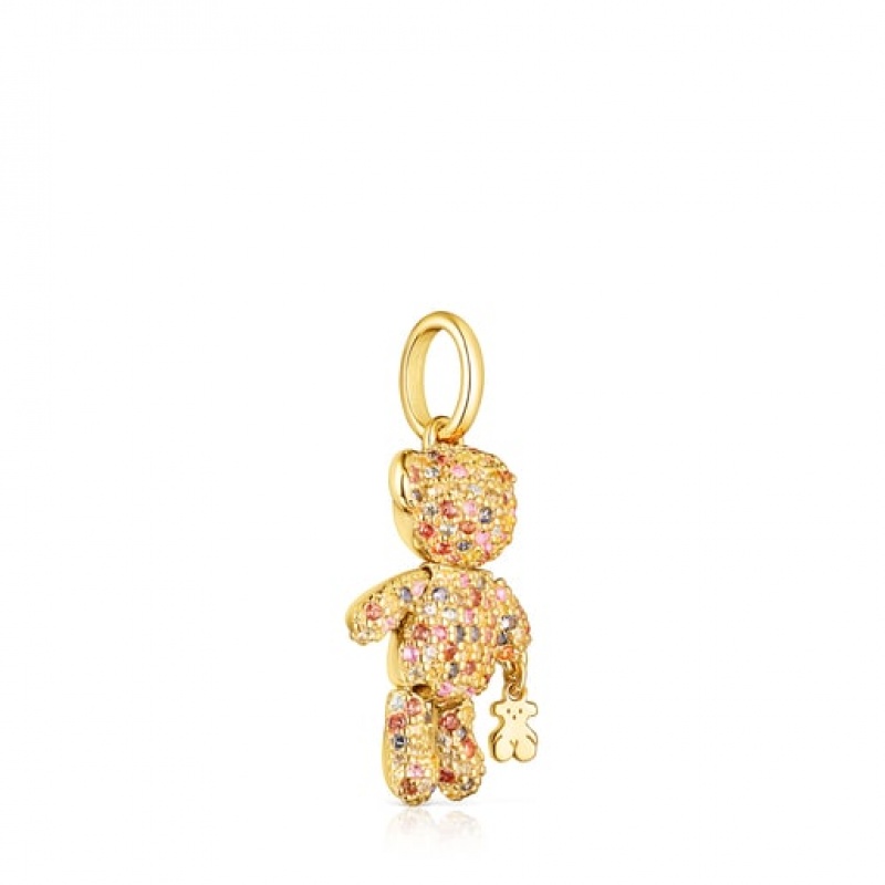 Tous Teddy Bear Gems With Sapphires Anhänger Gold | Österreich-NMPLDR962