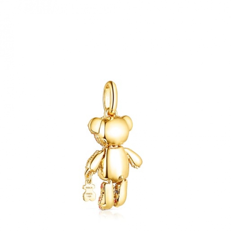 Tous Teddy Bear Gems With Sapphires Anhänger Gold | Österreich-NMPLDR962