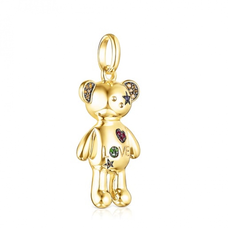 Tous Teddy Bear Stars With Gemstones Anhänger Gold | Österreich-WCEXGR529