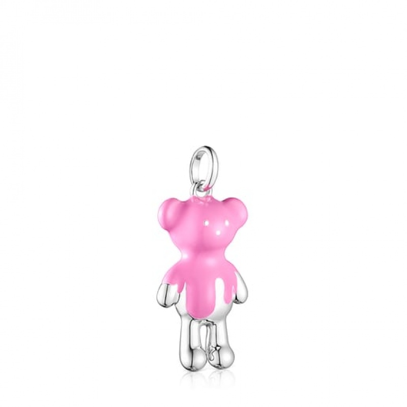 Tous Teddy Bear With Enamel - Online Exclusive Anhänger Silber Rosa | Österreich-TPFKIY361