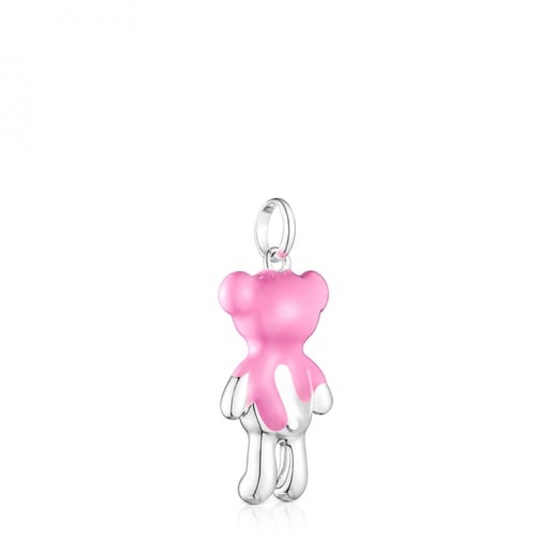 Tous Teddy Bear With Enamel - Online Exclusive Anhänger Silber Rosa | Österreich-TPFKIY361