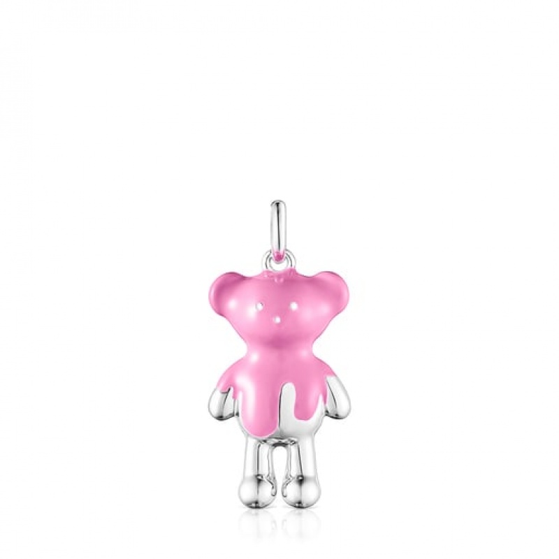 Tous Teddy Bear With Enamel - Online Exclusive Anhänger Silber Rosa | Österreich-TPFKIY361