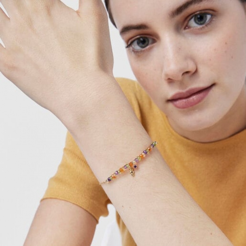 Tous Teddy Bear With Gemstones Armband Gold | Österreich-XRBDJI174