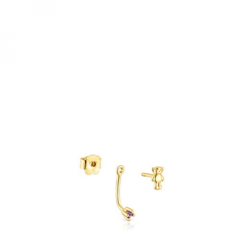 Tous Teddy Bear With Gemstones Ohrringe Gold | Österreich-AKLEIT352