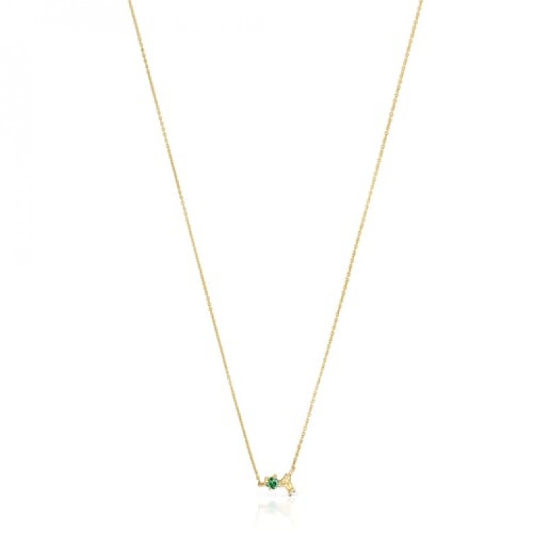 Tous Teddy Bear With Tsavorite Halskette Gold | Österreich-KAMXPJ581