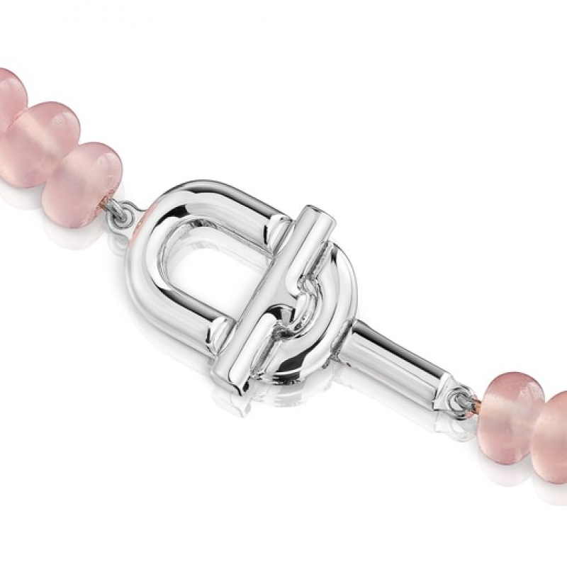 Tous Treated Chalcedony Manifesto Halskette Beige | Österreich-JTXKLV493