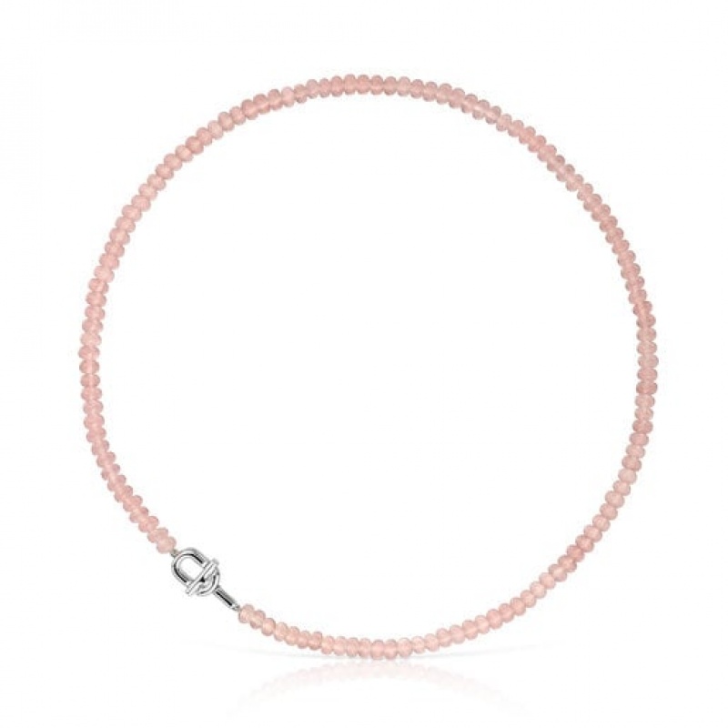 Tous Treated Chalcedony Manifesto Halskette Beige | Österreich-JTXKLV493