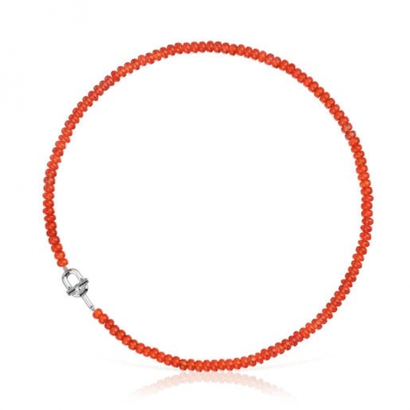 Tous Treated Chalcedony Manifesto Halskette Orange | Österreich-KOZRIA905