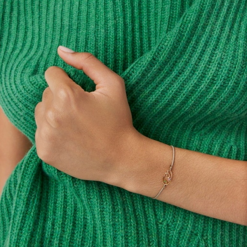 Tous Tsuri Nylon With Gemstones Armband Grau Gold | Österreich-TEJWIC481