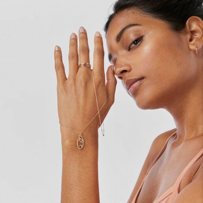Tous Tsuri With Gemstones Anhänger Gold | Österreich-FKAGBS426