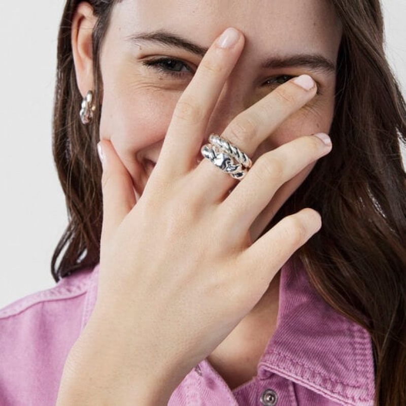 Tous Twisted Braided Bear Motif Ring Silber | Österreich-VWOYUZ048