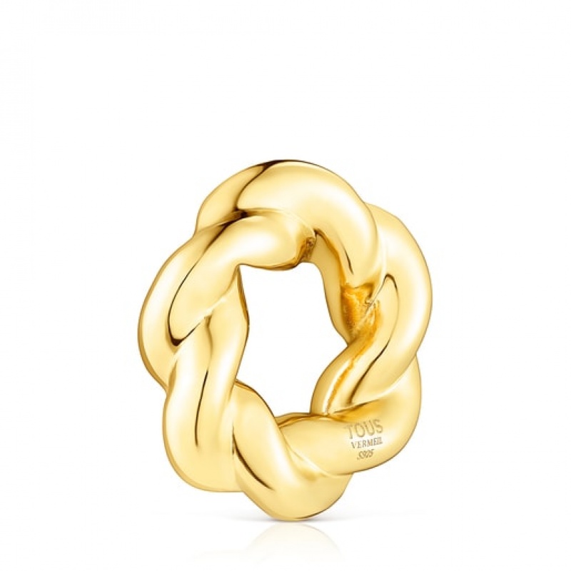 Tous Twisted Donut Anhänger Gold | Österreich-MQEWIH890