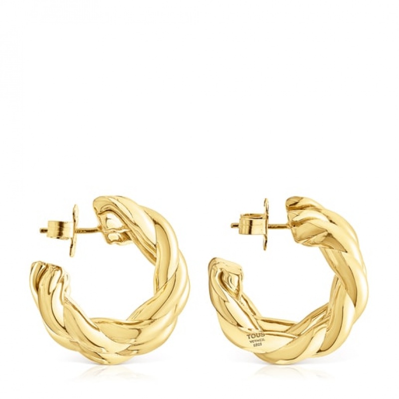 Tous Twisted Double Ohrringe Gold | Österreich-QXYSDW840