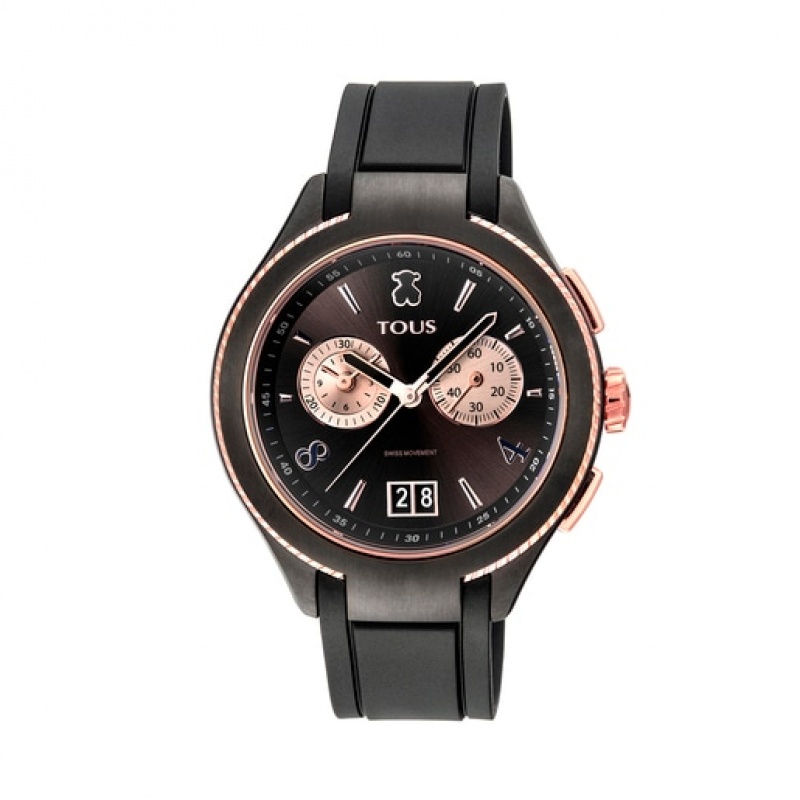 Tous Two Tone Ip St With Leder Riemen Uhren Schwarz | Österreich-QBWORT795