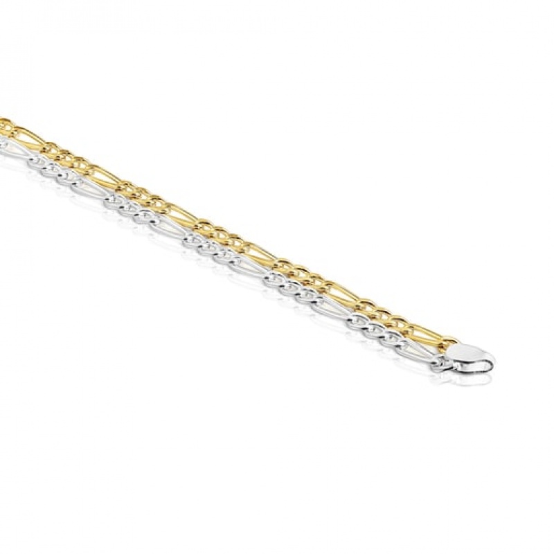 Tous Two-tone Basics With Curb Chain Armband Gold Silber | Österreich-KAGTOS150