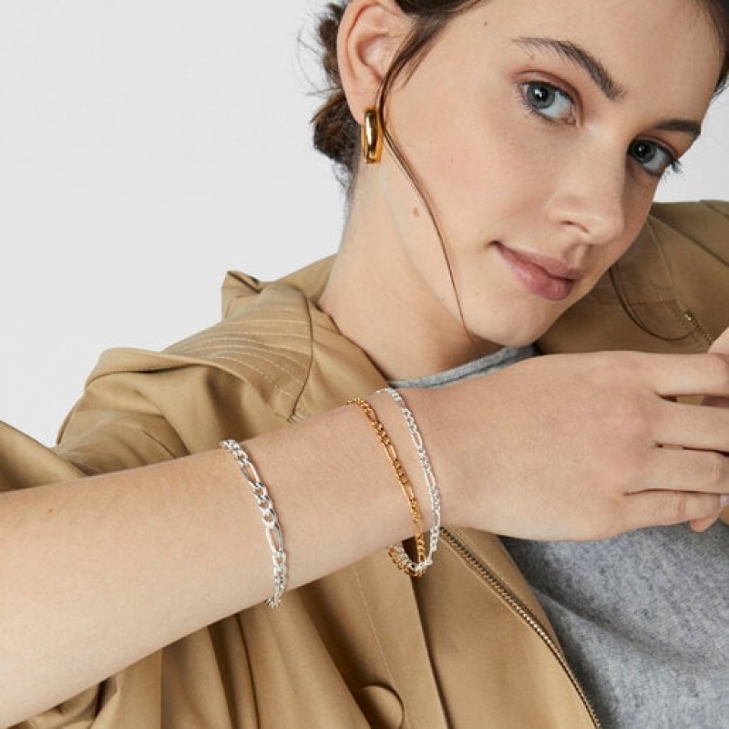 Tous Two-tone Basics With Curb Chain Armband Gold Silber | Österreich-KAGTOS150