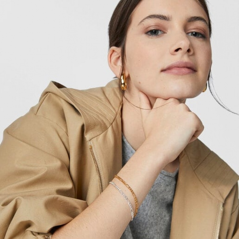 Tous Two-tone Basics With Curb Chain Armband Gold Silber | Österreich-KAGTOS150