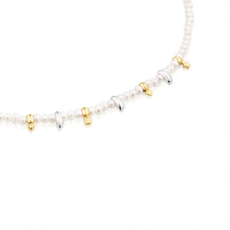 Tous Virtual Garden With Charms Halskette Silber Gold | Österreich-DVGYAO478