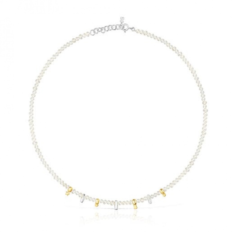 Tous Virtual Garden With Charms Halskette Silber Gold | Österreich-DVGYAO478