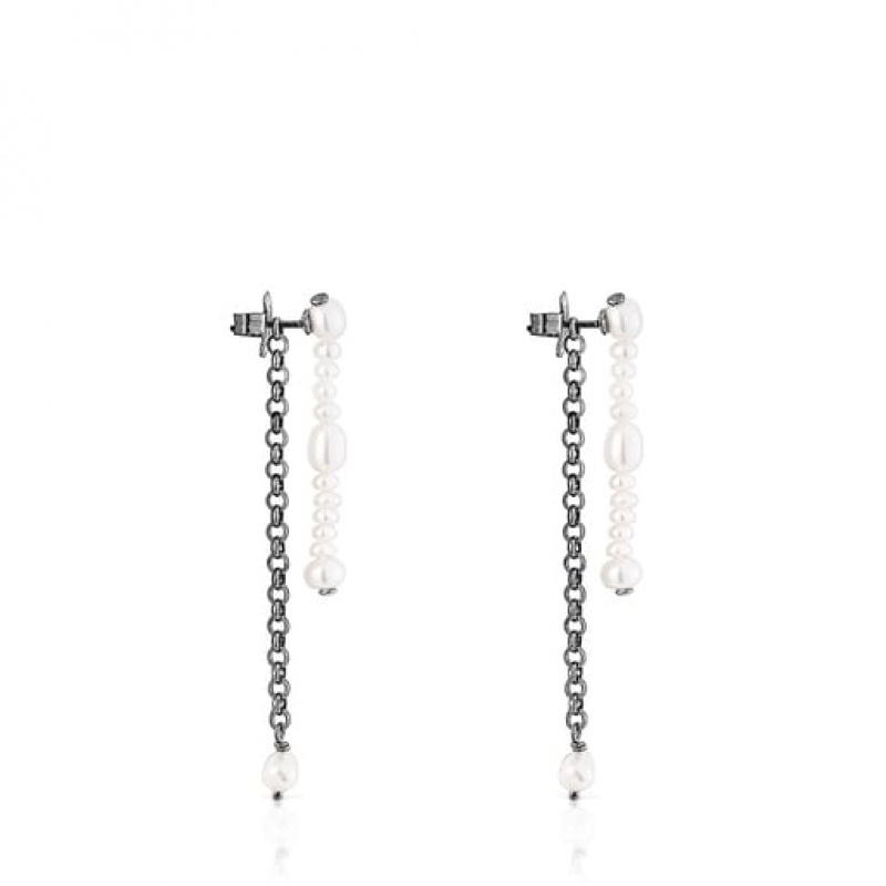 Tous Virtual garden Double With Cultured Pearls Ohrringe Silber | Österreich-NZALIW354