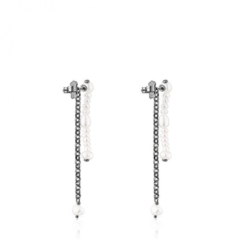 Tous Virtual garden Double With Cultured Pearls Ohrringe Silber | Österreich-NZALIW354
