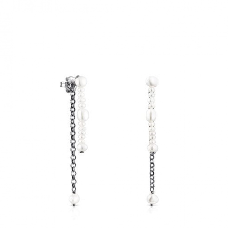 Tous Virtual garden Double With Cultured Pearls Ohrringe Silber | Österreich-NZALIW354