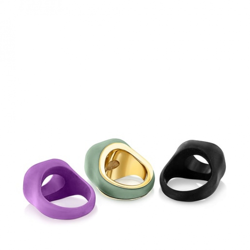 Tous Virtual garden Signet Set With Amethyst Ring Mehrfarbig | Österreich-CKNFSV284