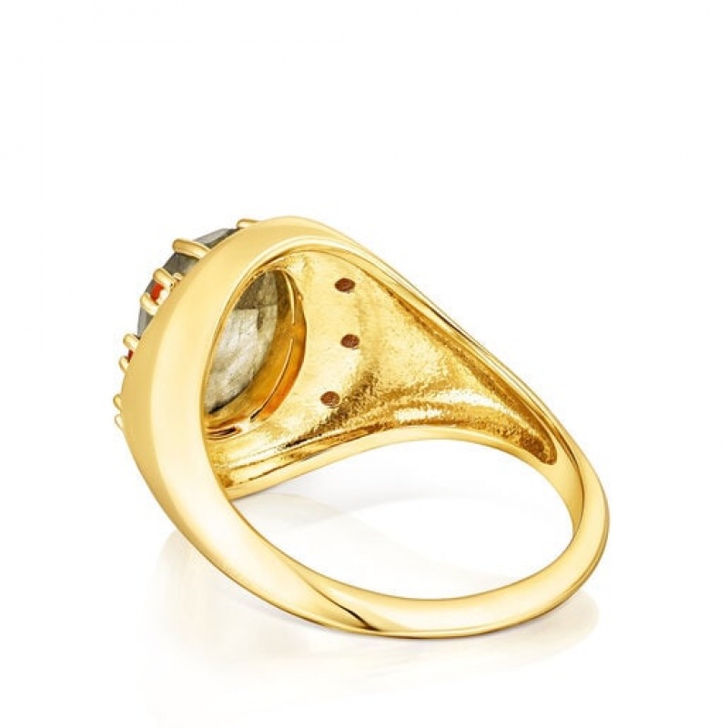 Tous Virtual garden Signet With Labradorite Ring Gold | Österreich-FETAPL260