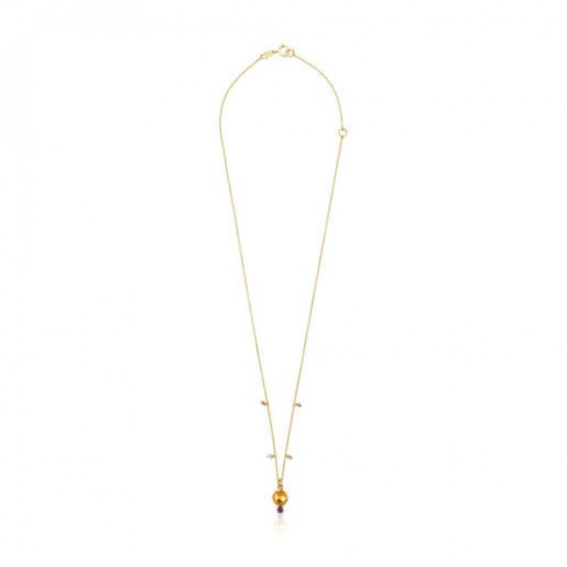 Tous Virtual garden With Citrine Gemstones Halskette Gold | Österreich-NVQHFP094