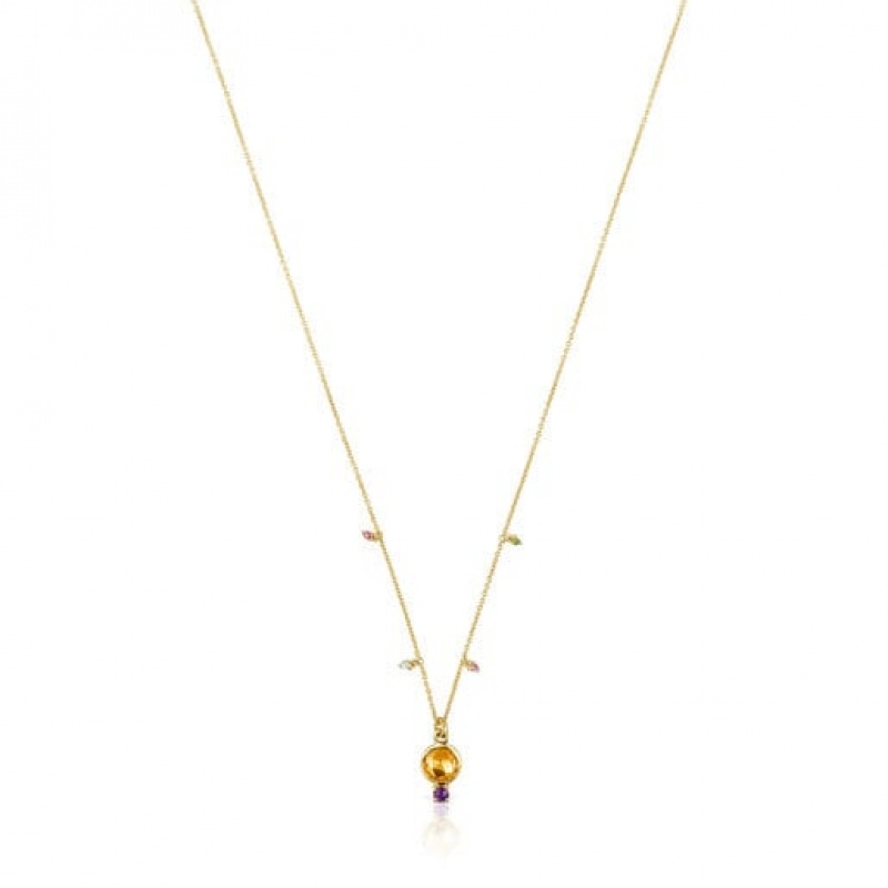 Tous Virtual garden With Citrine Gemstones Halskette Gold | Österreich-NVQHFP094
