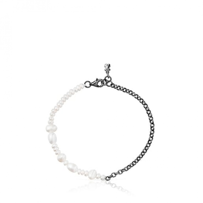 Tous Virtual garden With Cultured Pearls Armband Schwarz Weiß | Österreich-YAPIKL763