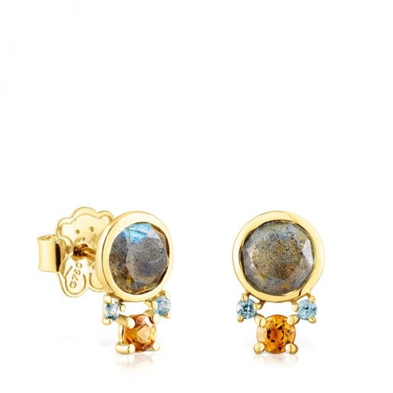 Tous Virtual garden With Labradorite Gemstones Ohrringe Gold | Österreich-LJSKDX768