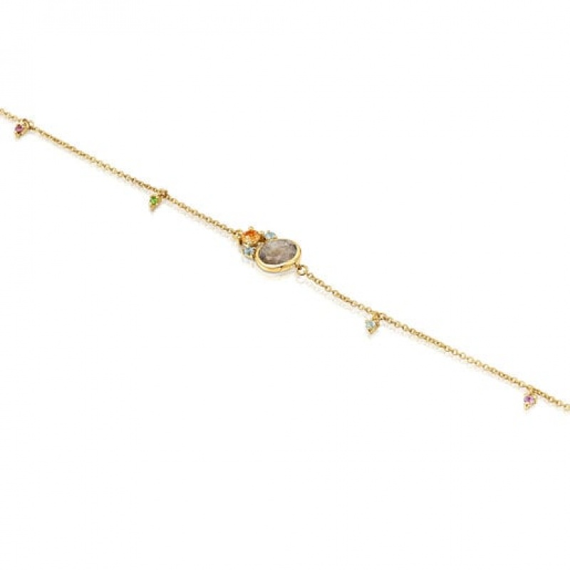 Tous Virtual garden With Labradorite Gemstones Armband Gold | Österreich-LXYMNH429