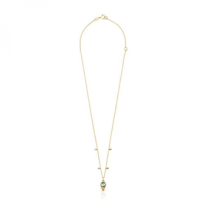 Tous Virtual garden With Labradorite Gemstones Halskette Gold | Österreich-ETYNMO310