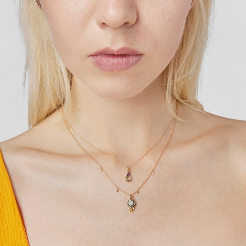 Tous Virtual garden With Labradorite Gemstones Halskette Gold | Österreich-ETYNMO310