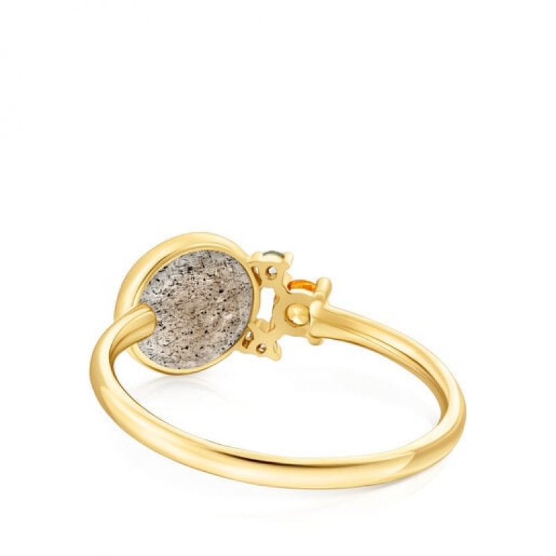 Tous Virtual garden With Labradorite Sapphire Ring Gold | Österreich-WIEVQP021
