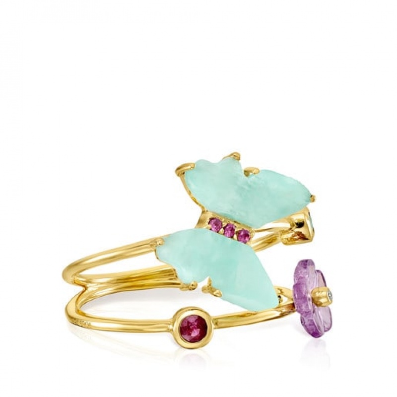 Tous Vita Butterfly With Gemstones Ring Gold | Österreich-OGJHWX051