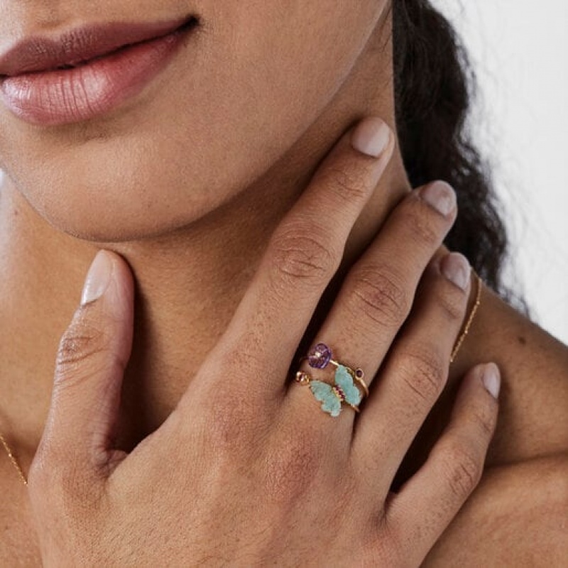 Tous Vita Butterfly With Gemstones Ring Gold | Österreich-OGJHWX051