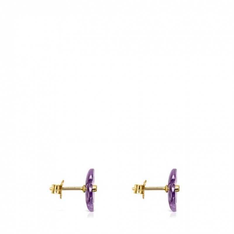 Tous Vita With Amethyst Diamond Ohrringe Lila Gold | Österreich-FOTAIV356