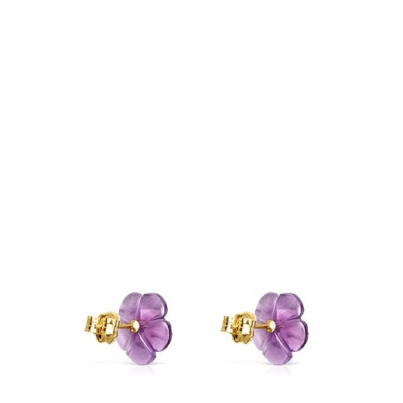 Tous Vita With Amethyst Diamond Ohrringe Lila Gold | Österreich-FOTAIV356