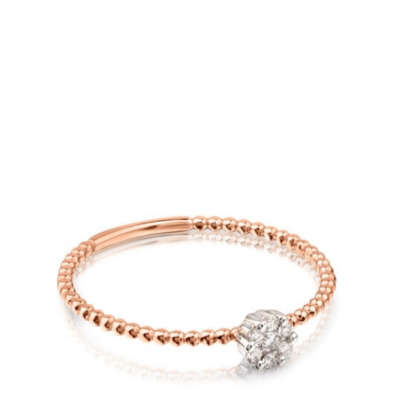 Tous With Diamonds 016ct Brillants Ring Rosa Gold | Österreich-VZODGT930