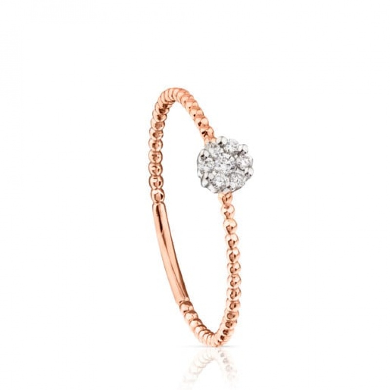 Tous With Diamonds 016ct Brillants Ring Rosa Gold | Österreich-VZODGT930