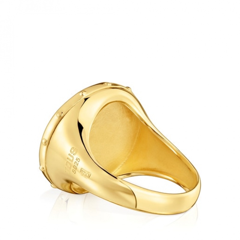 Tous Yunque Openwork Signet Ring Gold | Österreich-CITZWL795